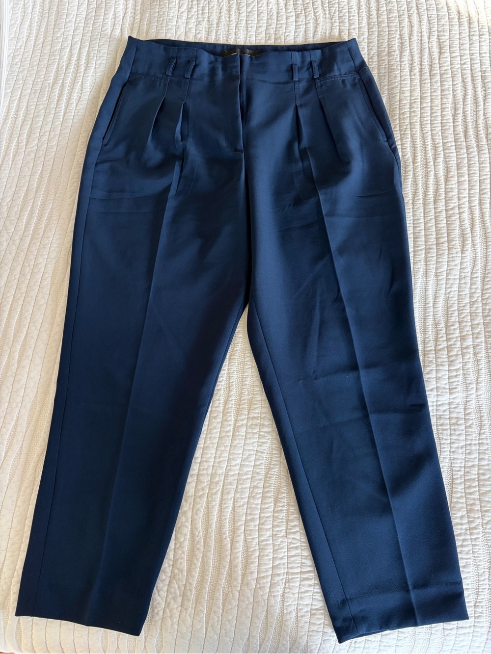 White House Black Market Navy High-Waist Dress Pants
